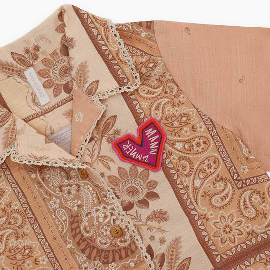 Zimmermann Kids Peach Bandana Lucky Kids Shirt Dress