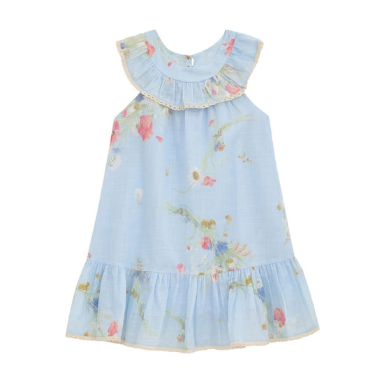 Zimmermann Kids Blue Bouquet Floral Lucky Kids Swing Dress