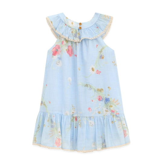 Zimmermann Kids Blue Bouquet Floral Lucky Kids Swing Dress