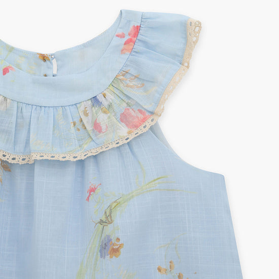 Zimmermann Kids Blue Bouquet Floral Lucky Kids Swing Dress