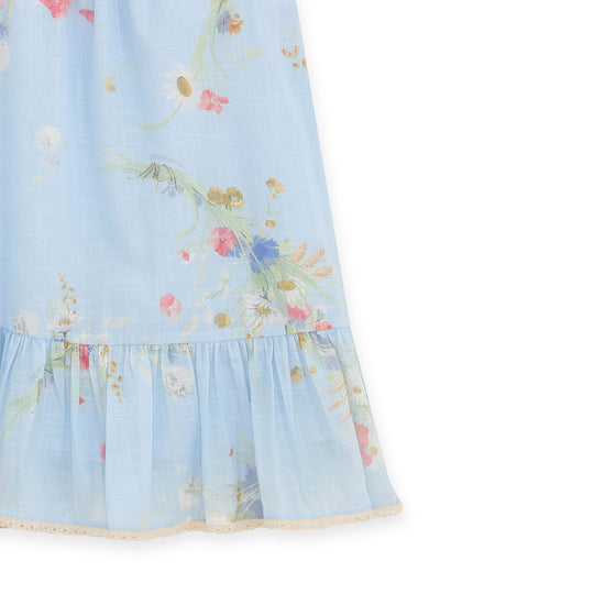 Zimmermann Kids Blue Bouquet Floral Lucky Kids Swing Dress