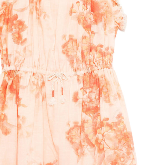 Zimmermann Kids Red Botanical Floral Cascadian Kids Flip Dress