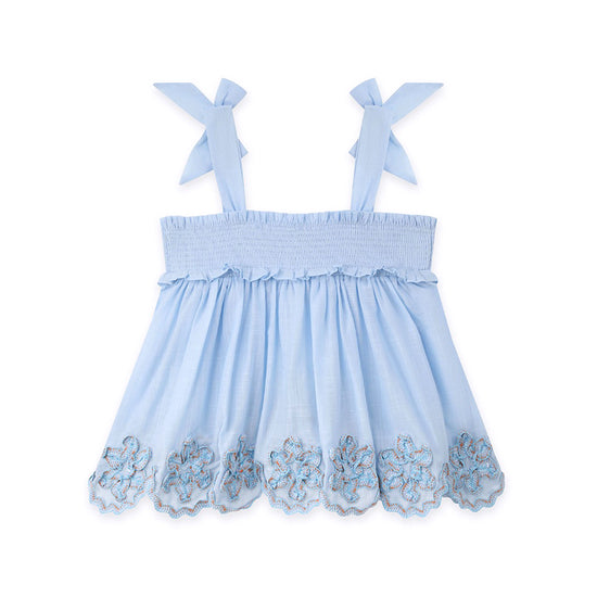 Zimmermann Kids Dusty Blue Multi Cascadian Kids Ric Rac Top