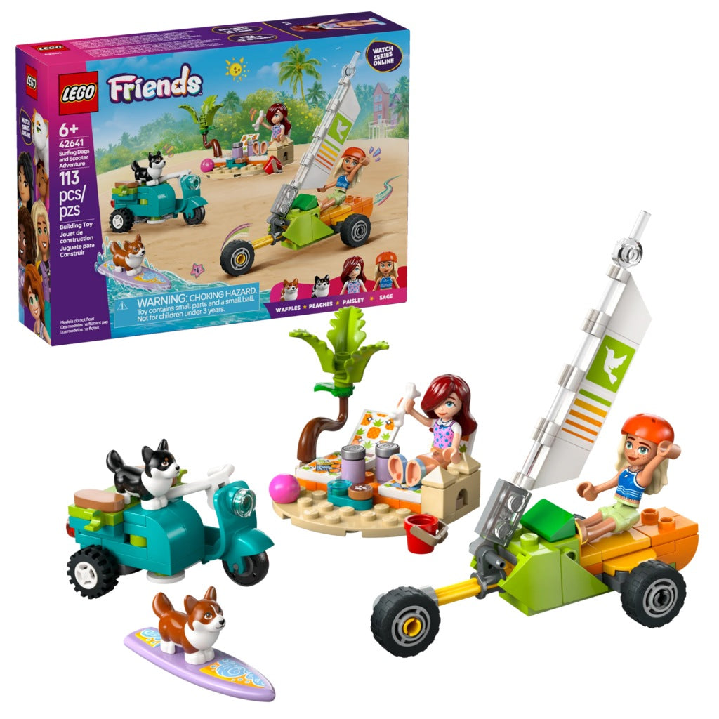 LEGO Surfing Dogs and Scooter Adventure