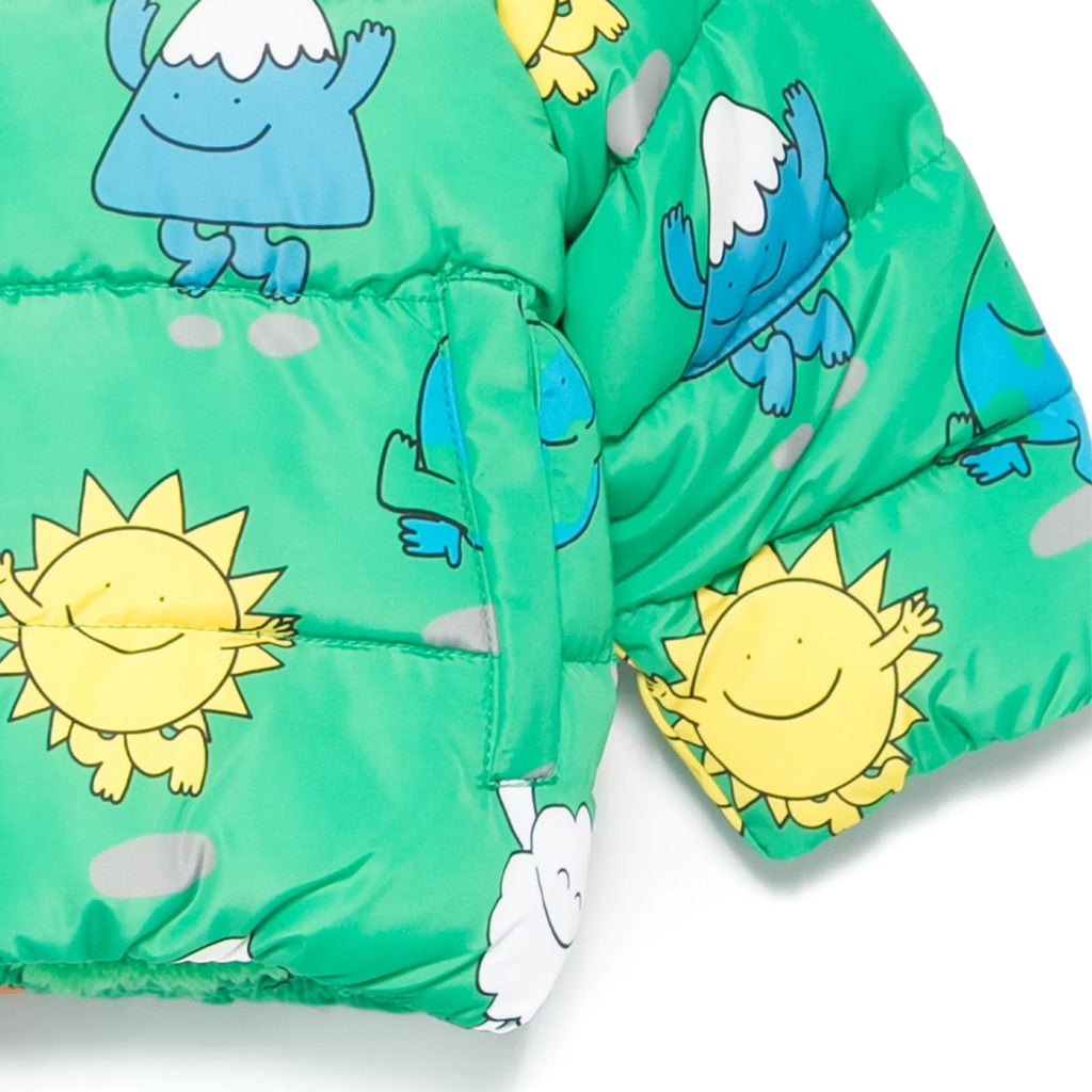 Stella McCartney Kids Earth Characters All-Over Print Puffer Jacket