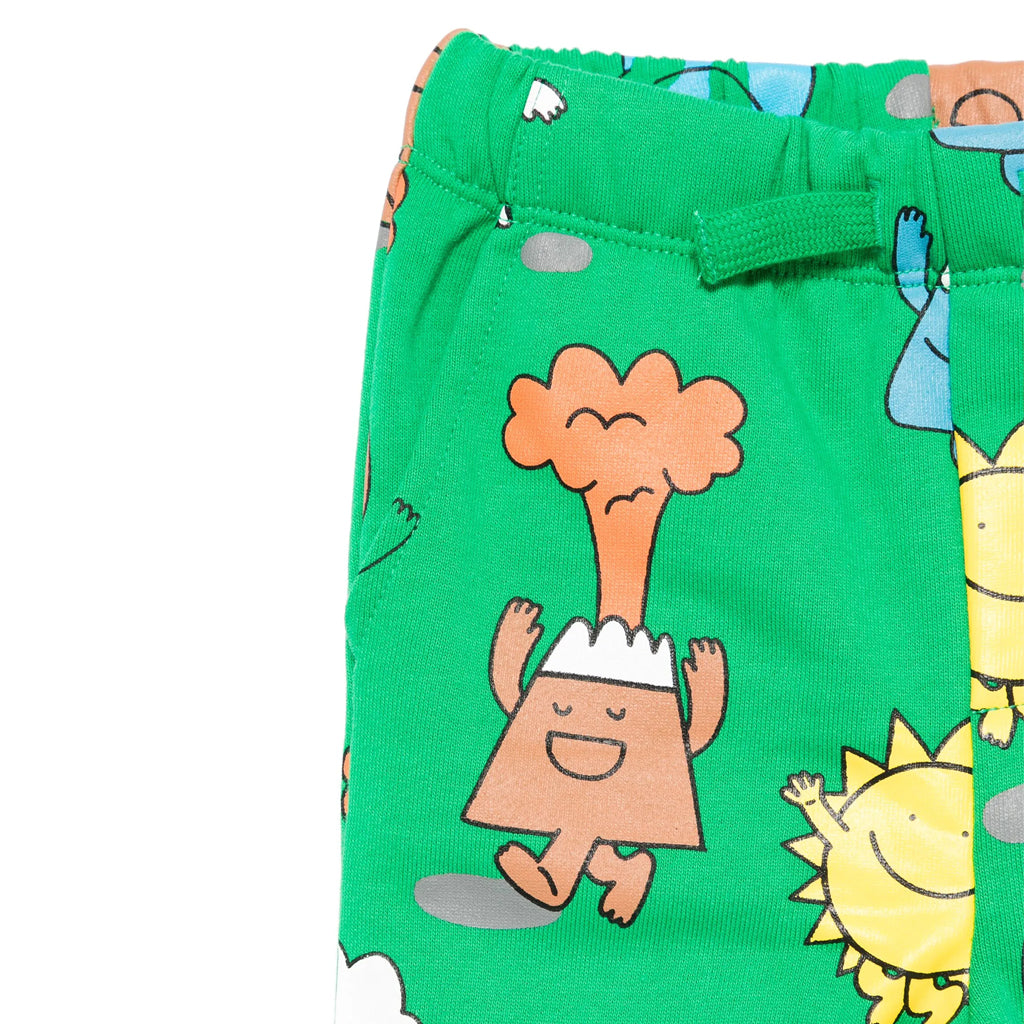 Stella McCartney Kids Earth Characters All-Over Print Fleece Trousers