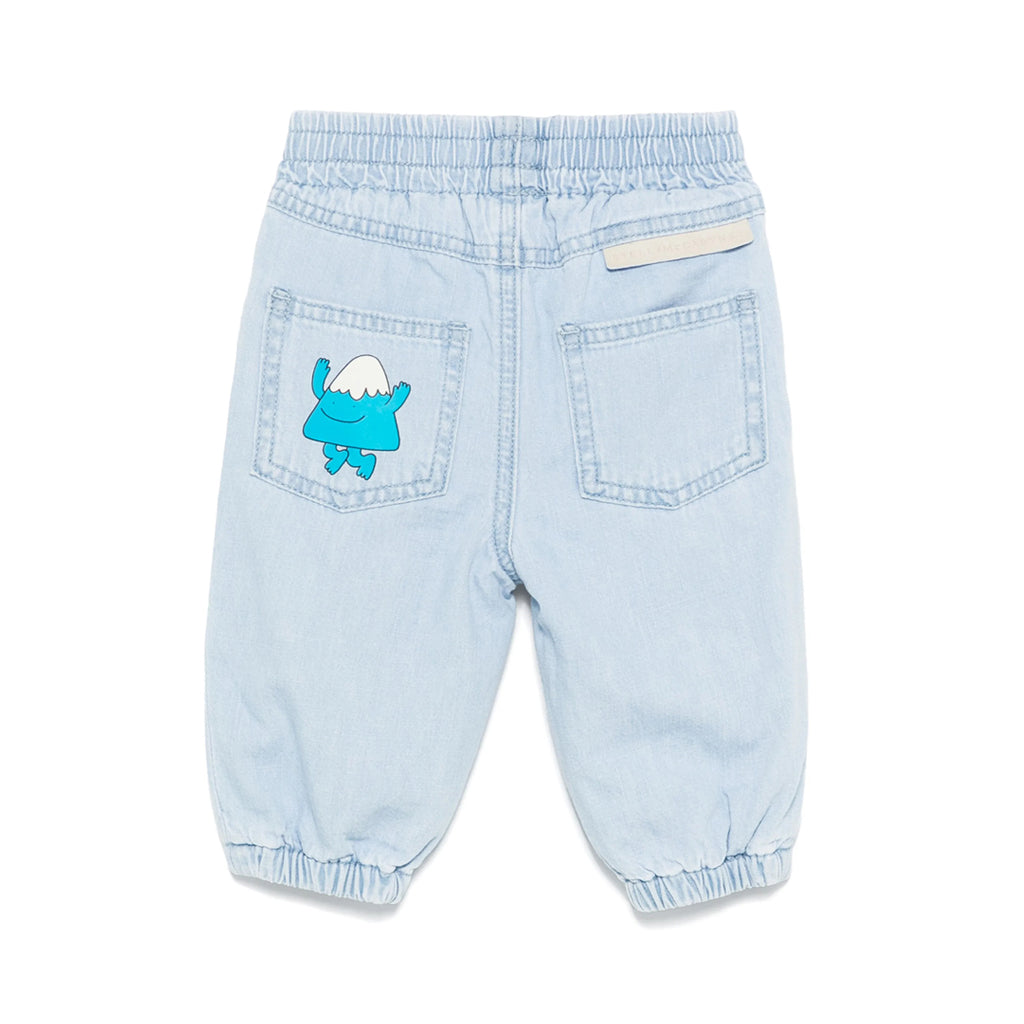 Stella McCartney Kids Earth Characters Light Denim Trousers
