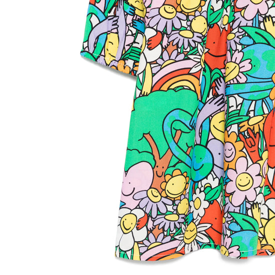 Stella McCartney Kids Earth Gang All-Over Print Dress