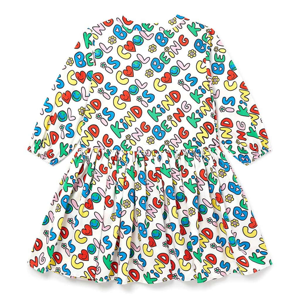 Stella McCartney Kids Being Kind All-Over Print Dress