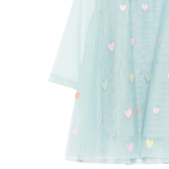 Stella McCartney Kids Tulle Hearts Embroidered Dress