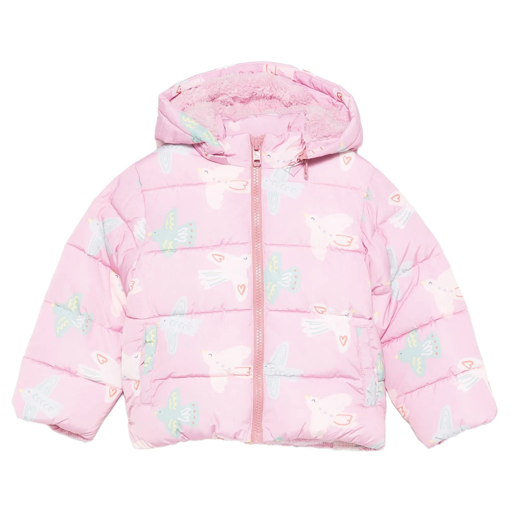 Stella McCartney Kids Birds All-Over Print Puffer Jacket