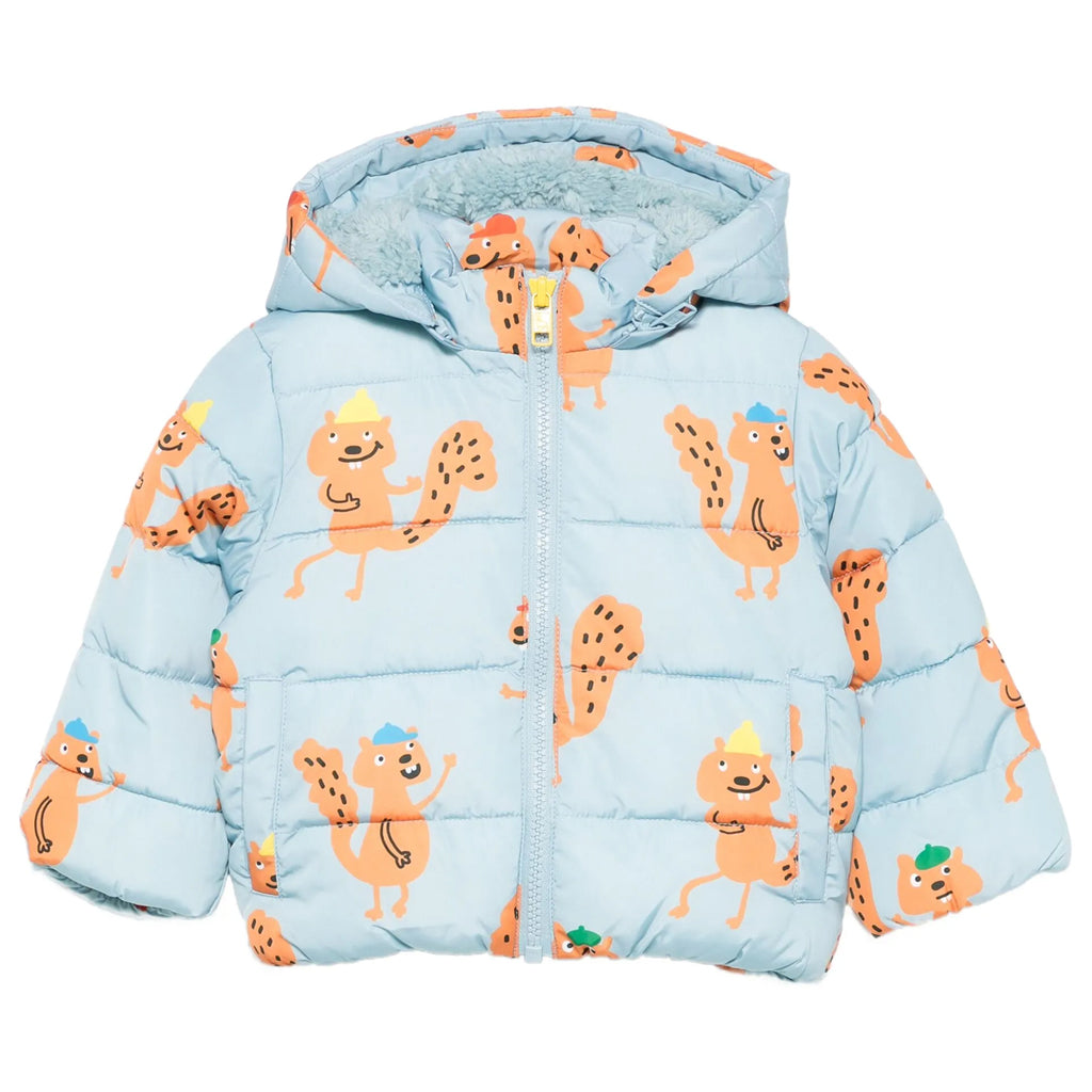 Stella McCartney Kids Squirrels All-Over Print Puffer Jacket