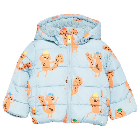 Stella McCartney Kids Squirrels All-Over Print Puffer Jacket