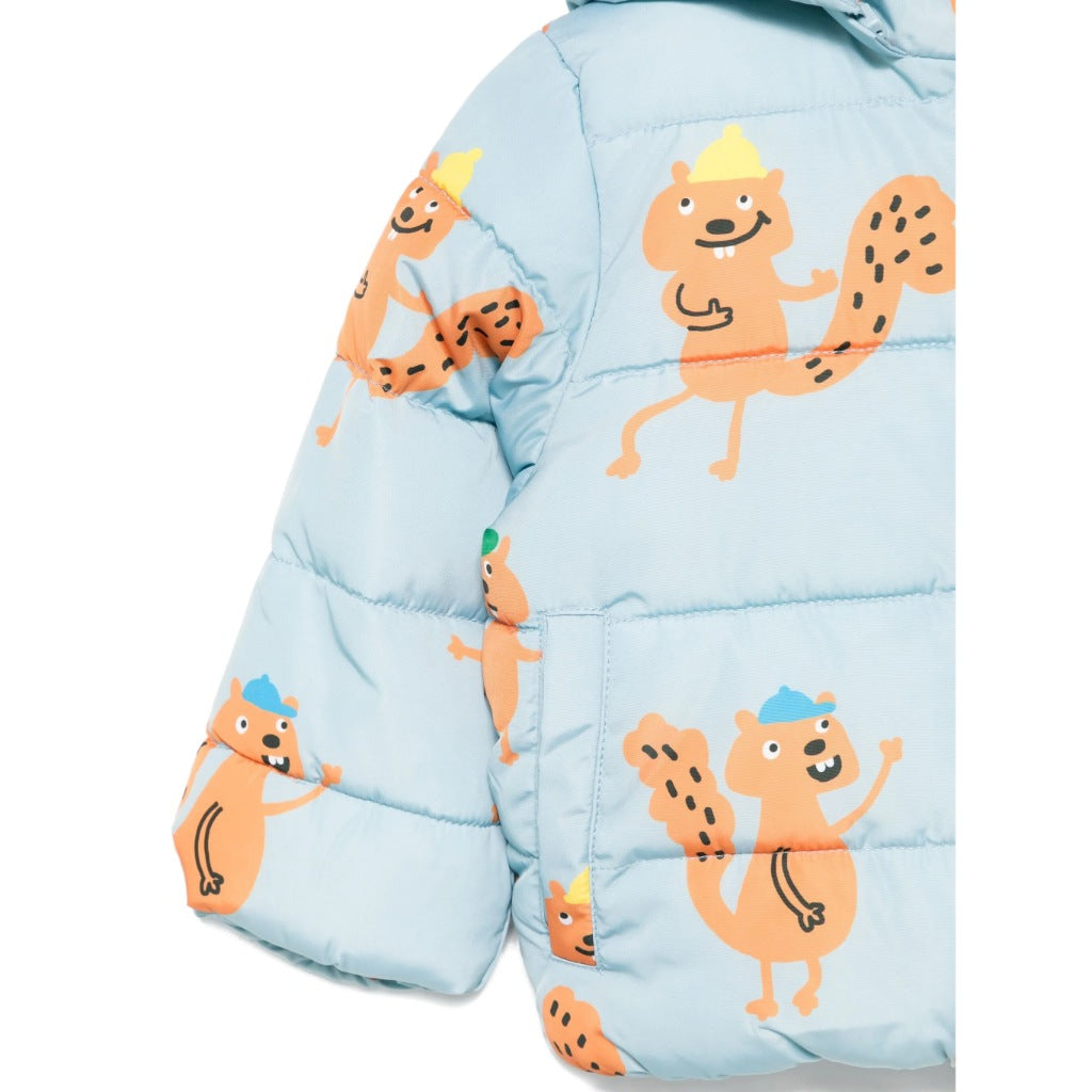 Stella McCartney Kids Squirrels All-Over Print Puffer Jacket