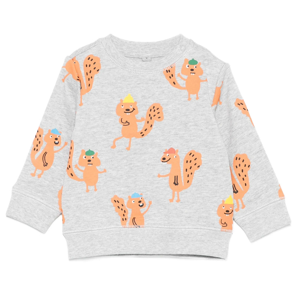 Stella McCartney Kids Squirrels All-Over Print Fleece Sweatshirt