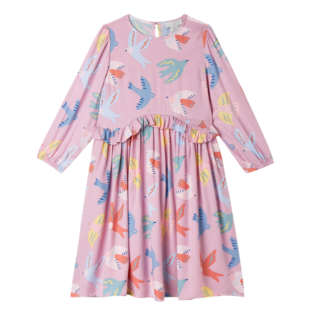 Stella McCartney Kids Birds All-Over Print Dress
