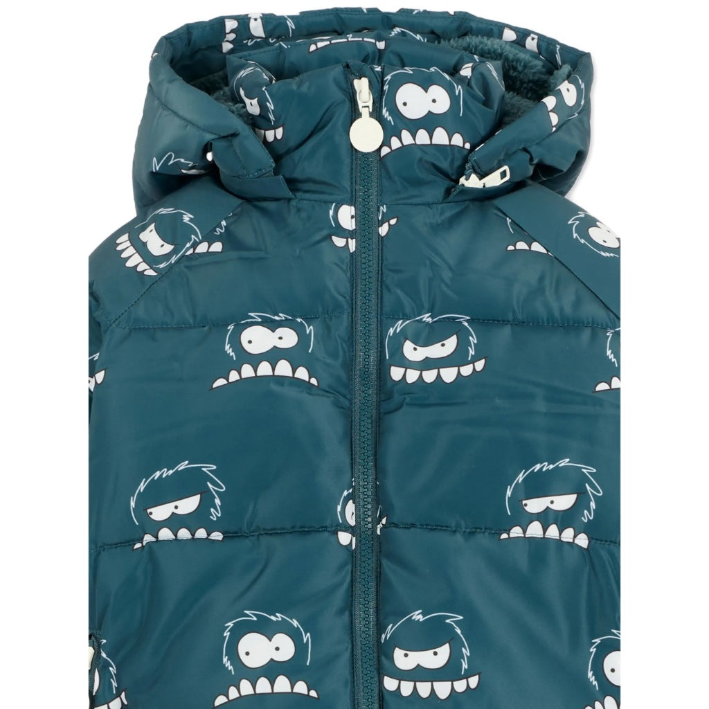 Stella McCartney Kids Yeti Faces All-Over Print Puffer Jacket