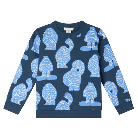 Stella McCartney Kids Yeti All-Over Print Fleece Sweatshirt