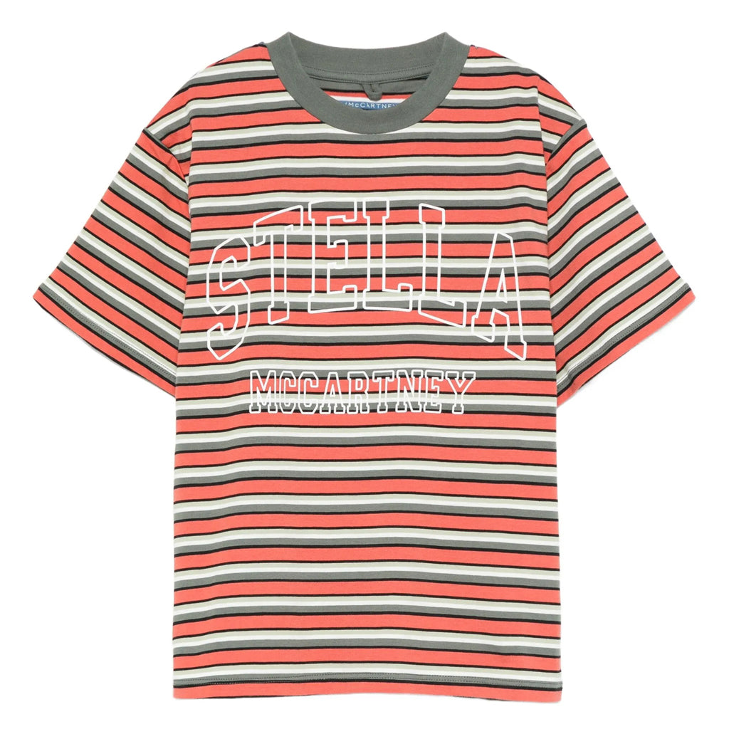 Stella McCartney Kids Striped Logo T-shirt