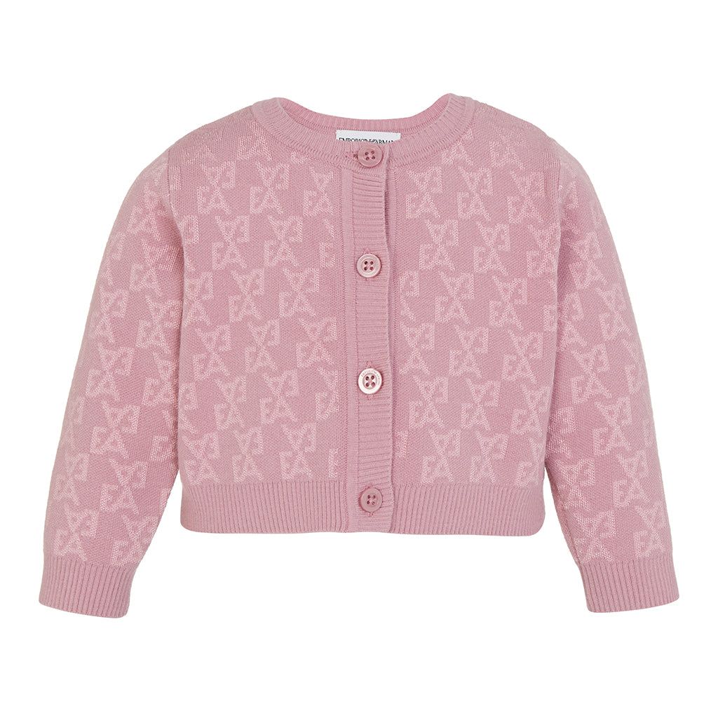 Emporio Armani Junior Logo All-Over Cardigan