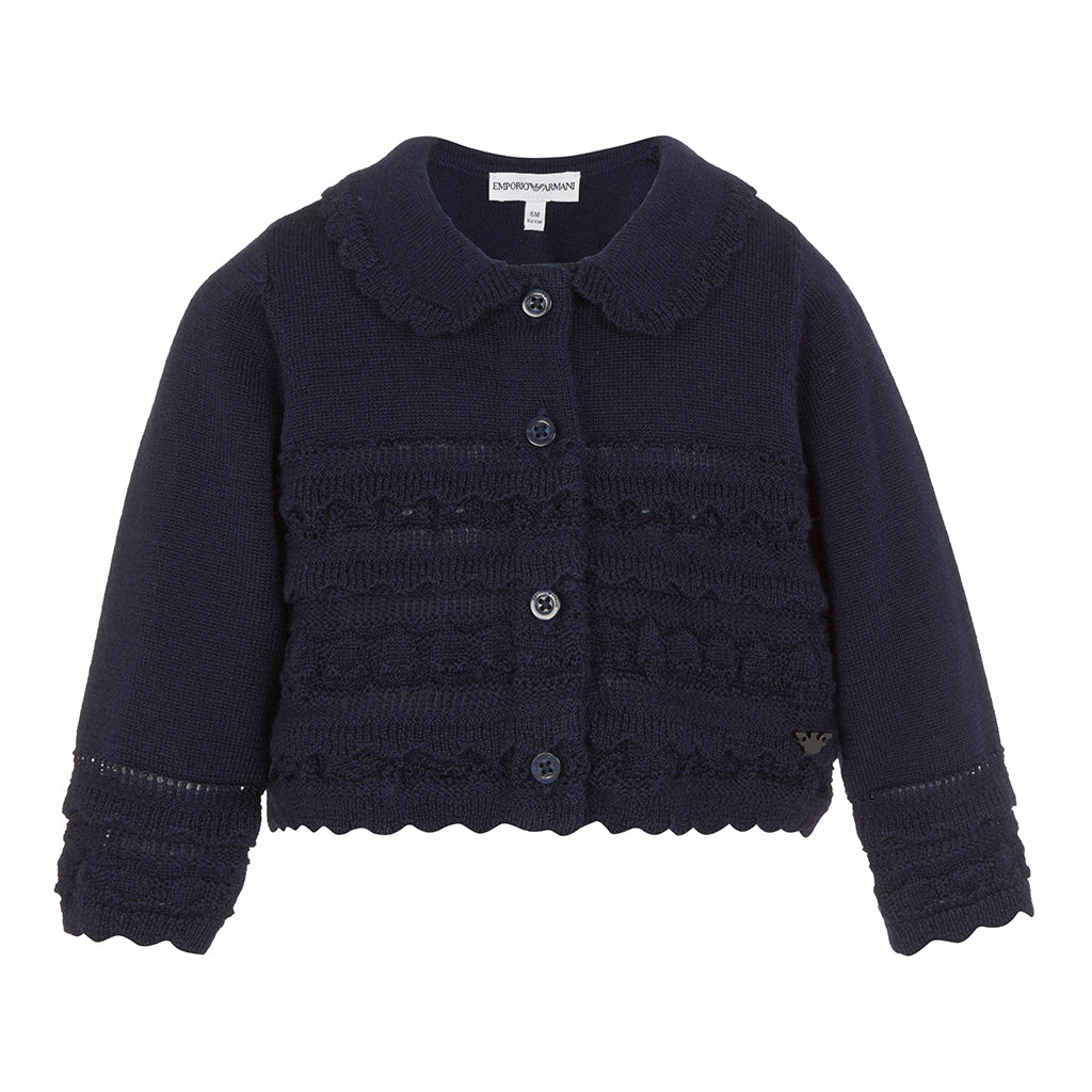Emporio Armani Junior Logo All-Over Cardigan