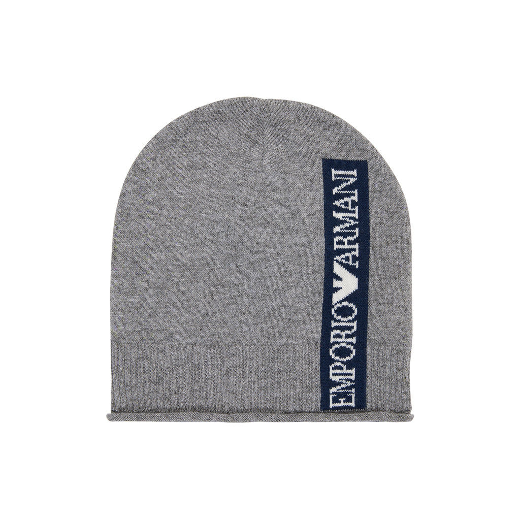 Emporio Armani Junior Beanie Hat and Scarf Set