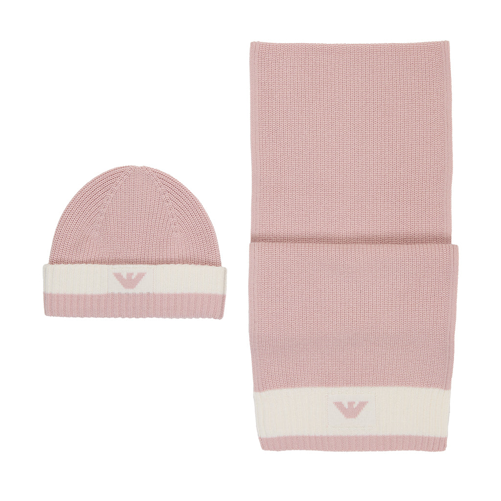 Emporio Armani Junior Beanie Hat and Scarf Set