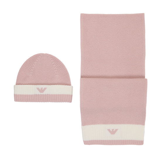 Emporio Armani Junior Beanie Hat and Scarf Set