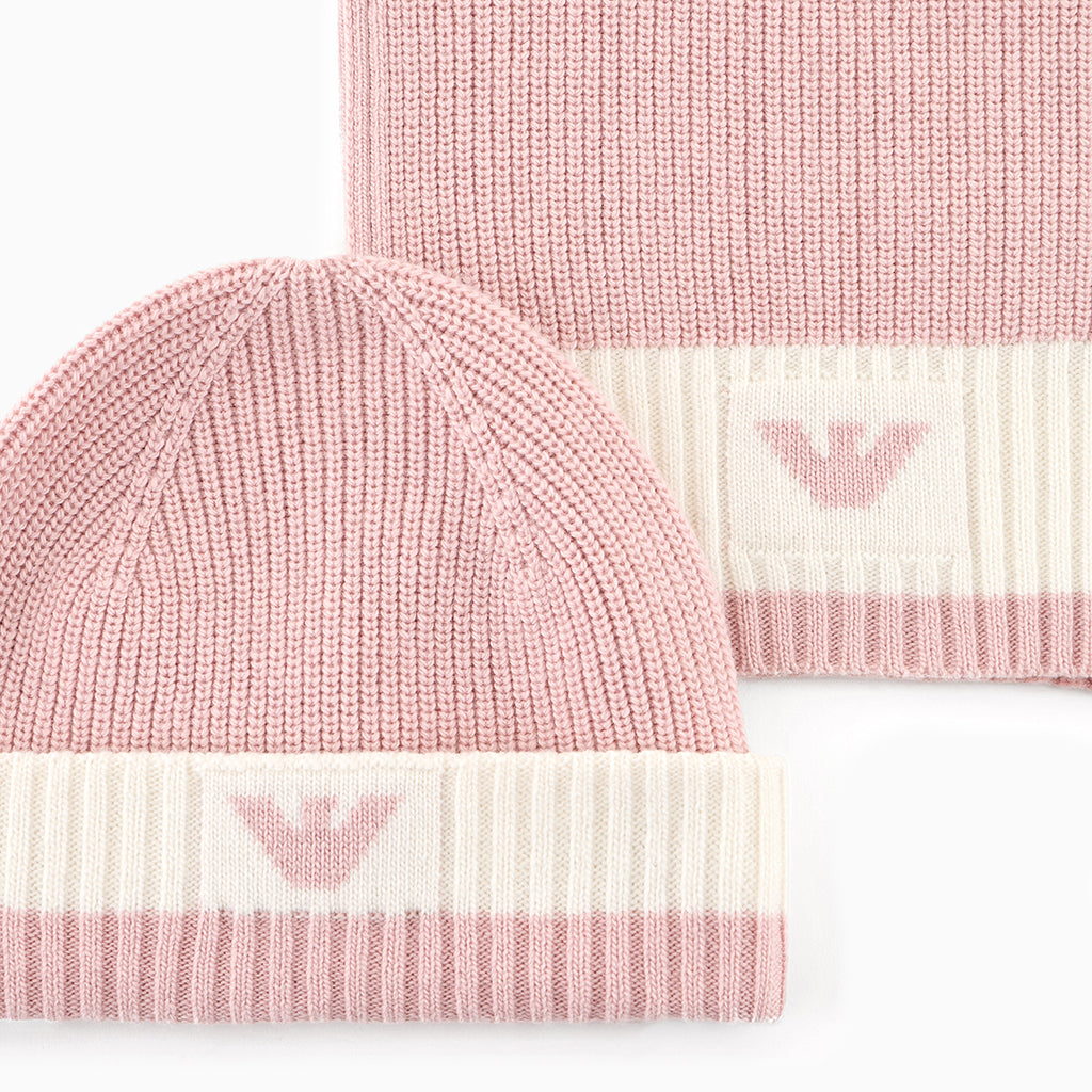 Emporio Armani Junior Beanie Hat and Scarf Set