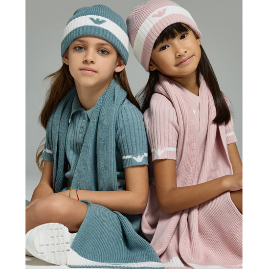 Emporio Armani Junior Beanie Hat and Scarf Set