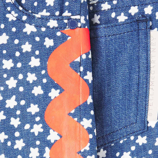 Stella McCartney Kids Denim Ditsy Stars All-Over Print Trousers