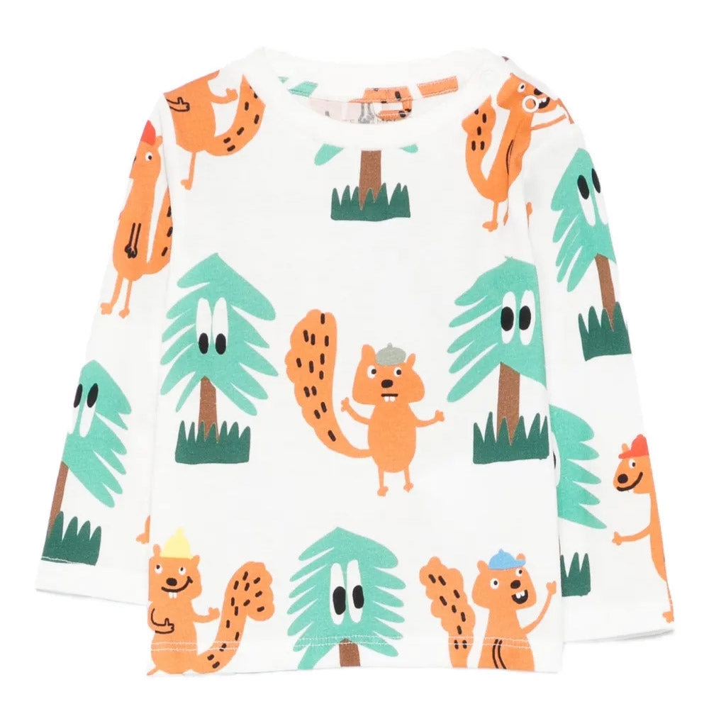 Stella McCartney Kids Tree and Squirrels Print T-shirt