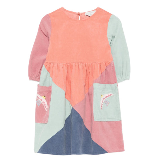 Stella McCartney Kids Birds Velvet Woven Dress