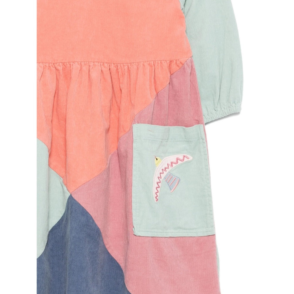Stella McCartney Kids Birds Velvet Woven Dress