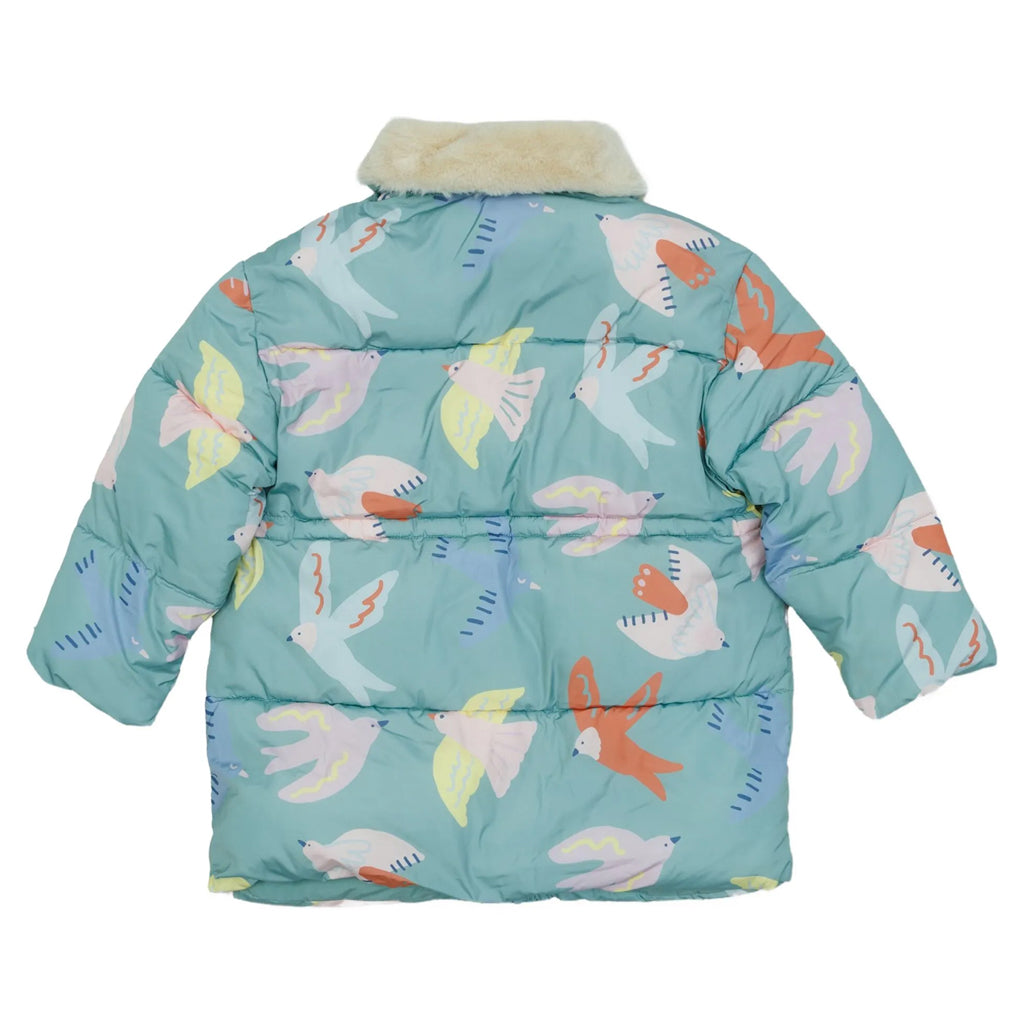 Stella McCartney Kids Birds All-Over Print Puffer Jacket