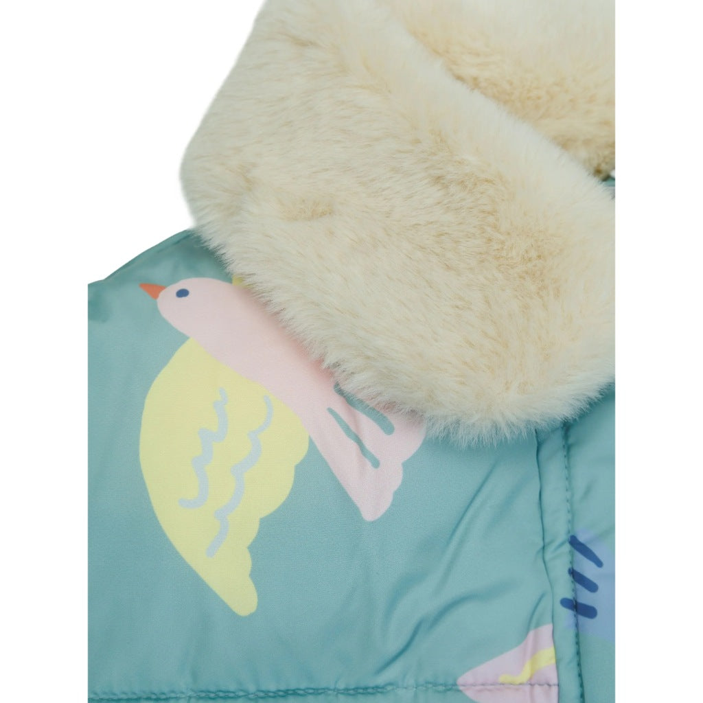 Stella McCartney Kids Birds All-Over Print Puffer Jacket