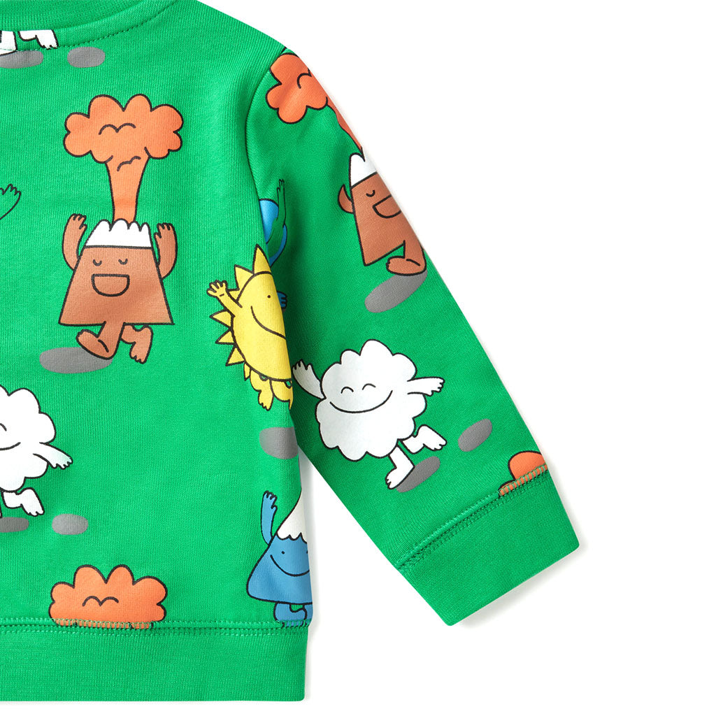 Stella McCartney Kids Earth Characters All-Over Print Fleece Sweatshirt