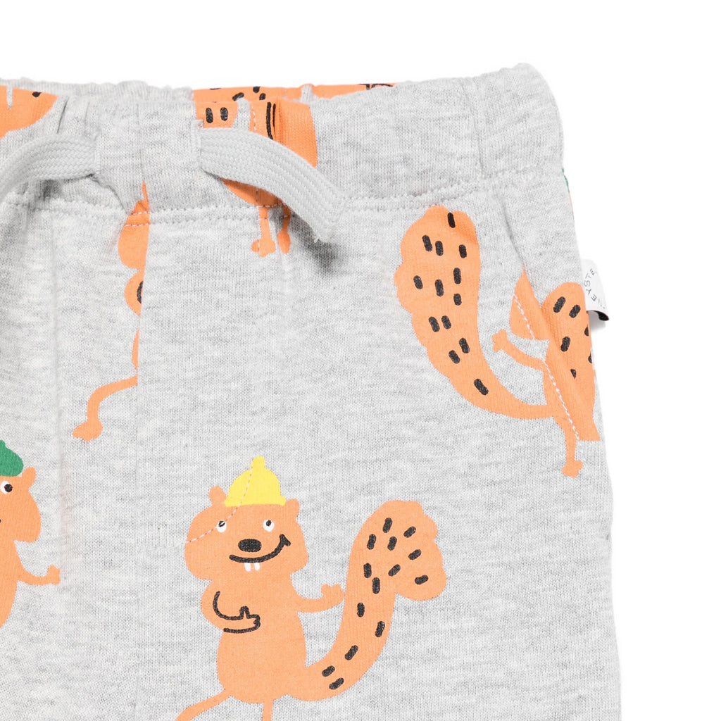 Stella McCartney Kids Squirrels All-Over Print Fleece Joggers