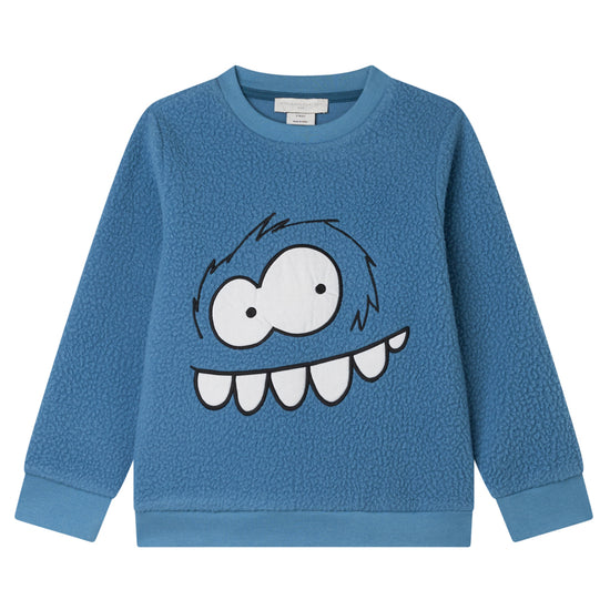 Stella McCartney Kids Yeti Faces Teddy Fleece Sweatshirt