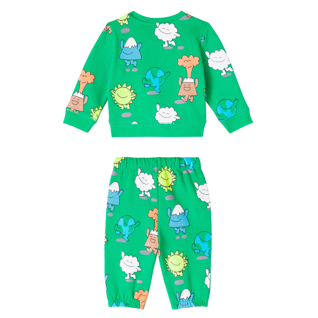 Stella McCartney Kids Earth Characters All-Over Print Fleece Tracksuit