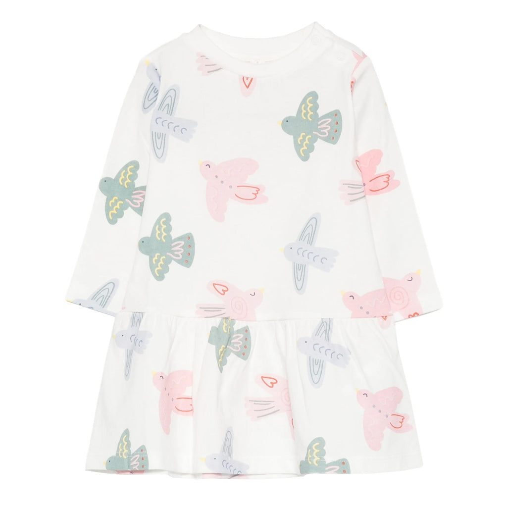 Stella McCartney Kids Birds All-Over Print Jersey Dress