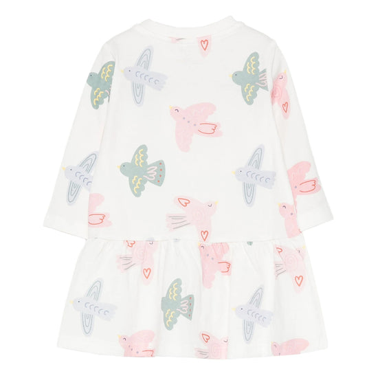 Stella McCartney Kids Birds All-Over Print Jersey Dress