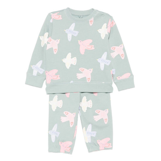 Stella McCartney Kids Birds All-Over Print Fleece Tracksuit
