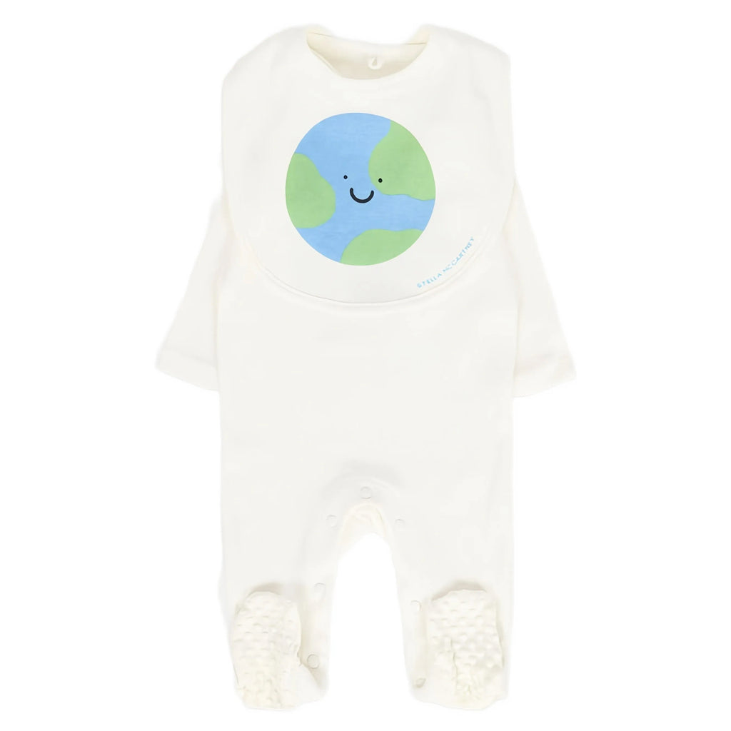 Stella McCartney Kids Yeti All-Over Print Bib and Underwear Set