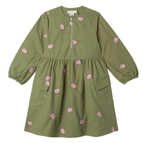 Stella McCartney Kids Ditsy Rose Embroidered Dress