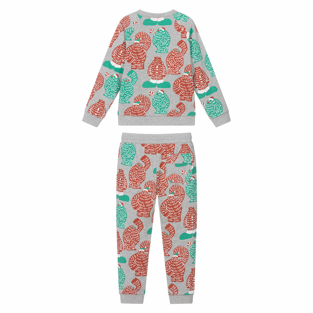 Stella McCartney Kids Xmas Yeti All-Over Print Fleece Tracksuit