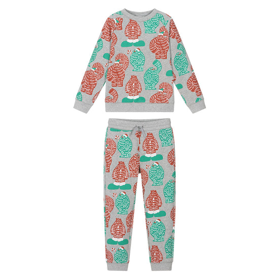 Stella McCartney Kids Xmas Yeti All-Over Print Fleece Tracksuit