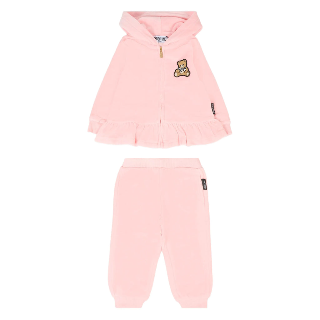 Moschino Kids Hooded Sweatshirt and Trousers Set