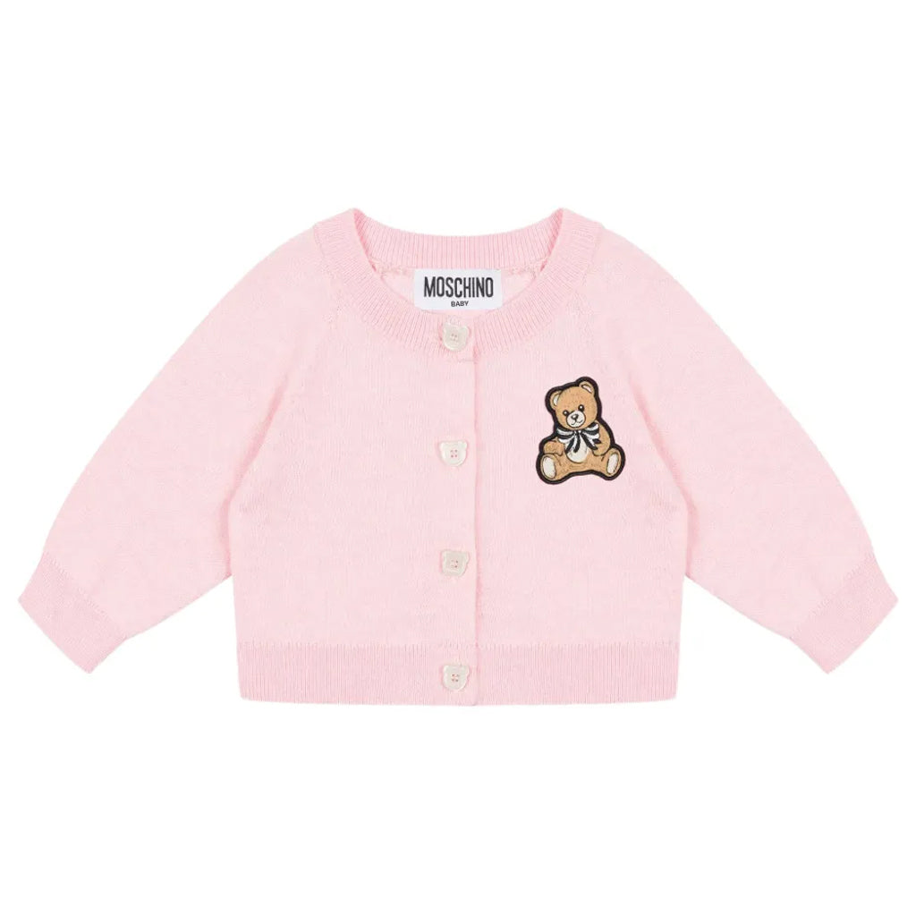 Moschino Kids Teddy Bear Knitted Cardigan