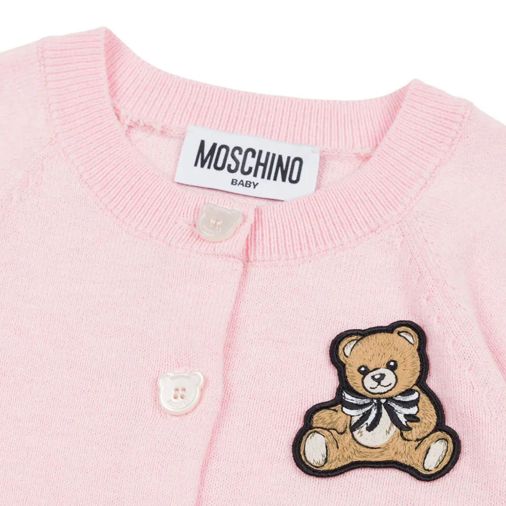 Moschino Kids Teddy Bear Knitted Cardigan